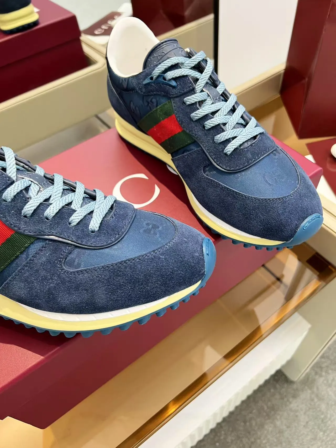 660💰GUCCI Men's New Forrest Gump Sports Shoes Light, comfortable and versatile, full of details, showing retro sports feelings Men's size 39-45